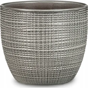 Květináč Keramický květináč 25,5 cm šedý