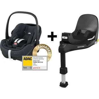 Autosedačka Maxi-Cosi Pebble 360 Pro 2 autosedačka Essential Graphite + základna FamilyFix 360 Pro