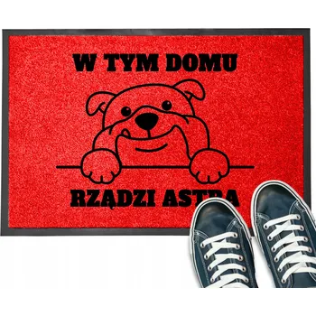 VSTUPNÍ ROHOŽKA 40X60 KE DVEŘÍM V TOMTO DOMĚ VLÁDNE JMÉNO NATURALNA VZOR