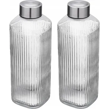 Láhev Skleněná láhev se šroubovacím uzávěrem Congo 1L na vodu nápojů a limonád 2 ks