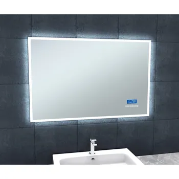 Zrcadlo LED zrcadlo SMART 100x65 cm, bluetooth, hodiny, datum, teplota, reproduktor, funkce proti zamlžování DOPRAVA ZDARMA
