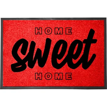 Rohožka VSTUPNÍ ROHOŽKA 40X60 ČERVENÁ TREND DOM HOME SWEET HOME WZÓR HIT