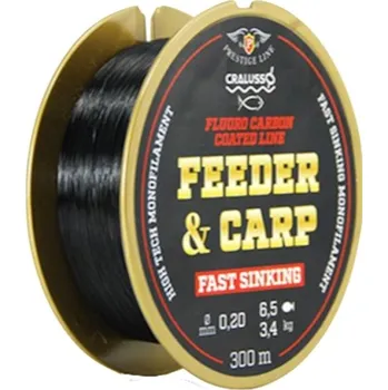 Rybářský vlasec CRALUSSO - Vlasec Feeder Carp Fluorocarbon 0,22 mm 300 m