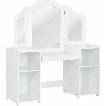 Obdélníkový psací stůl Costway 107 x 40 x 117 cm bílý