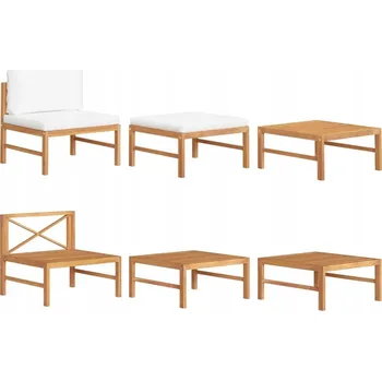 Sada zahradního nábytku dřevěná VidaXL hnědá 3 ks