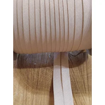 Krajka Šikmý proužek bavlněný šíře 18 mm zažehlený béžový