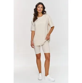 Dámská souprava Triko a kraťasy Makadamia A7 - sv. béžová Světle béžová One size