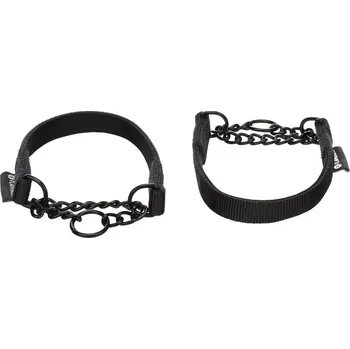 Obojek pro psa Obojek FLAMINGO Trero protitahací černý (L) 2x44-55cm