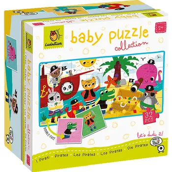 Puzzle Ludattica - Oboustranné puzzle pro nejmenší Pirátský poklad - baby puzzle