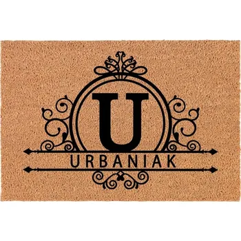 Rohožka PERSONALIZOVANÁ ROHOŽKA PŘED DVEŘE 60x40 cm - Příjmení / Jméno - Písmeno U