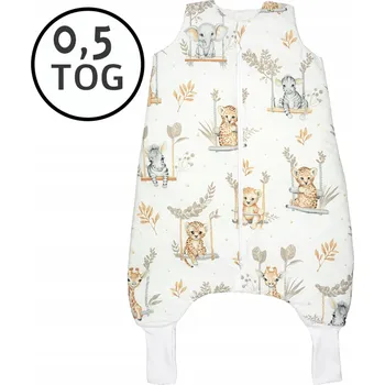 Zavinovačka LETNÍ Spací pytel s nohavicemi 56-68 XS 0,5 TOG BAVLNA 100% PRODUKT POLSKÝ