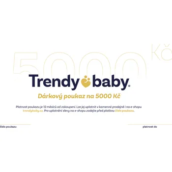 Dárkový potravinový koš TRENDY BABY Dárkový poukaz 5000 Kč