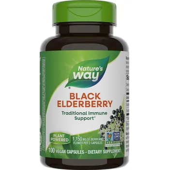 Fitness strava Nature's Way Black Elderberry 100 kapslí