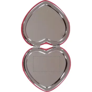 Kosmetické zrcátko Zrcátko ve tvaru srdce Tamponový tisk (max. 1 barva, 20x35mm) 1 barva 150 MIRROR BOTTOM