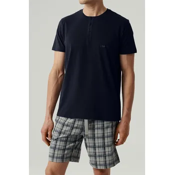 Pánské pyžamo Pánské pyžamo Atlantic NMP-380 Barva: Modrá - tmavě, Velikost: 2XL