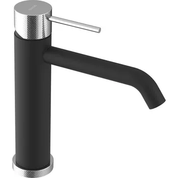 Sapho Ultrasan umyvadlová baterie stojánková bez výpusti chrom matná černá UT004VBC