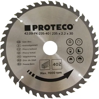 Pilový kotouč PROTECO kotouč pilový SK 235 x 2.2 x 30 | 40 zubů