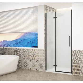 Gelco Trinity Black sprchové dveře do niky 100 x 200 cm otevírací levá černá sklo matné GT1210ML-B