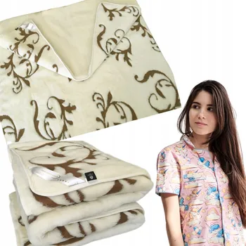 přikrývka Přikrývka z ovčí vlny merino celoroční vlněná 200x160 cm žakár