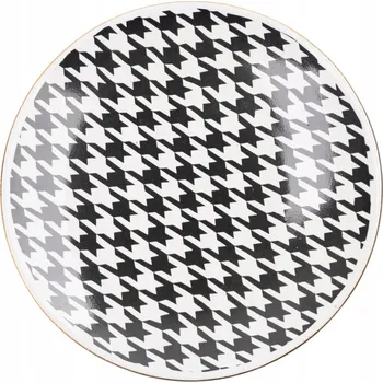 Talíř Dezertní talíř pepito vzor Mieroszów bílo-černý