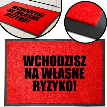 VSTUPNÍ ROHOŽKA 40X60 NÁPIS JEŚLI JESTEŚ PRZYSTOJNYM ZAPRASZAM VZOR