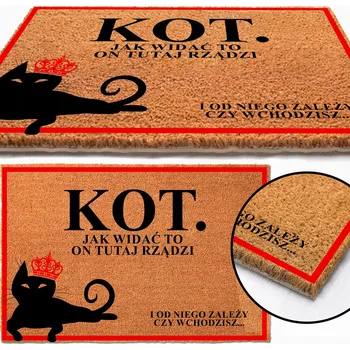 Rohožka Vstupní rohožka 40x60 Tady vládne KOČKA