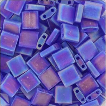 Korálek Miyuki Tila 5/5mm transparant matte ab cobalt (TL-151FR)