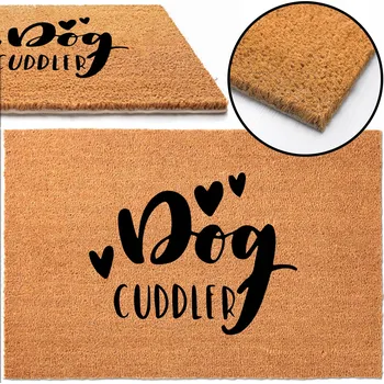 Rohožka KOKOSOVÁ ROHOŽKA DO DOMU POD DVEŘE 40X60 HUMOR NÁPIS DOG CUDDLER VZOR