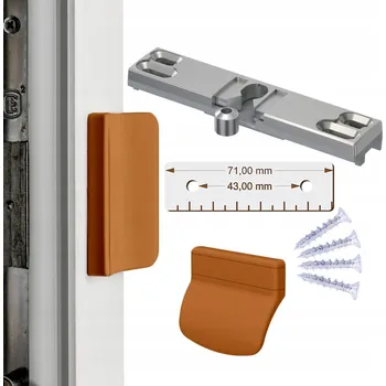 Balkónový zavírač s madlem pro balkónové dveře, zarážka proti průvanu