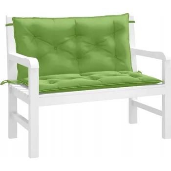 Podsedák Polštáře na zahradní lavičku, 2 ks , zelená melanž, 100x50x7 cm