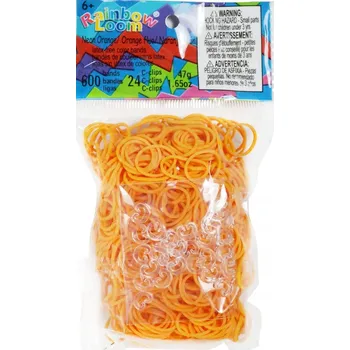 kreativní sada Rainbow Loom Original - gumičky - 600ks - Neon oranžová