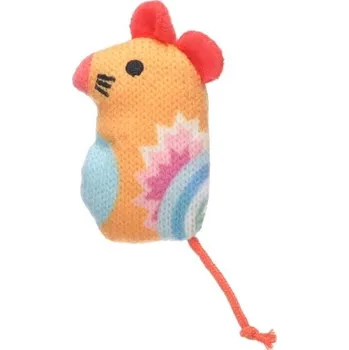 Hračka pro kočku Hračka pro kočky FLAMINGO - Nitz myš oranžová 5,3x2,9x8,5cm