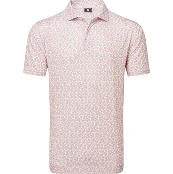 FootJoy Floral Sketch Print pánské polo, oranžovo/bílé pánské, L