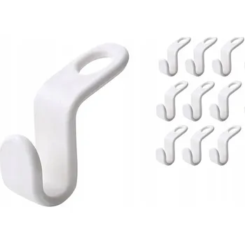 Věšák BÍLÝ HÁČEK NA VĚŠÁKY 10 KS