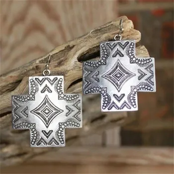 Náušnice Geometrické visací náušnice vintage | originální šperky 2 ks