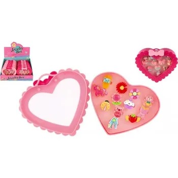 Prsten Teddies Prstýnky/Prstýnek sada plast (12 ks) nastavitelná velikost 2 druhy v dárkovém boxu