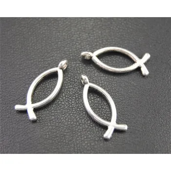 Přívěsek 50 ks Přívěsek ryba na výrobu šperků | diy šperky | náboženské přívěsky