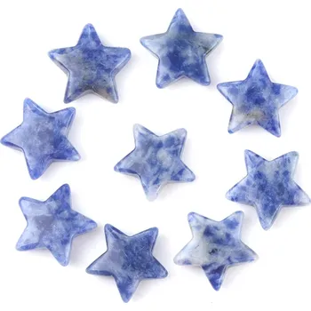 5 ks Přírodní dekorace z minerálů | minerální dekorace ve tvaru hvězd - Sodalit , 20x20mm