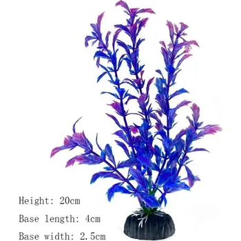 Dekorace do akvária Umělé rostliny do akvária pro dekoraci | akvarijní dekorace | vodní tráva - fialová 2