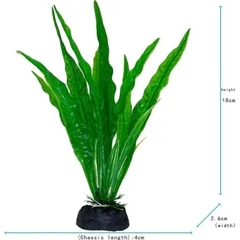 Dekorace do akvária Umělé rostliny do akvária s květy | akvarijní dekorace | vodní tráva - Zelený typ 1