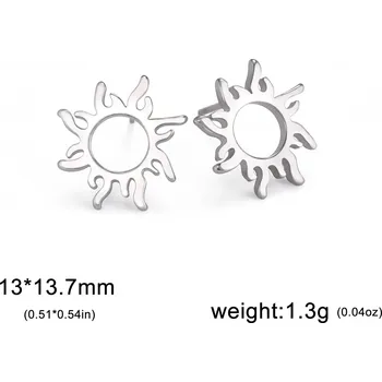 Náušnice Kruhové náušnice z chirurgické oceli | módní šperky 2 ks - Svorníková ocel