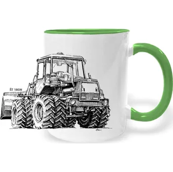 Hrnek - ŠT 180N - kolový traktor Barva: Zelená
