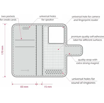 Pouzdro na mobilní telefon Swissten POUZDRO LIBRO UNI BOOK II XXL ČERNÉ (170 X 83 MM)