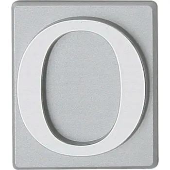 Číslice Číslice na dveře samolepicí stříbrná 0