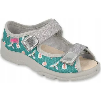 Dívčí obuv Befado dětské sandály textilní modré velikost 28