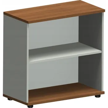 Knihovna Regál R-80-2 STŘÍBRNÁ OŘECH CAMARO + ŠEDÁ PLATINA