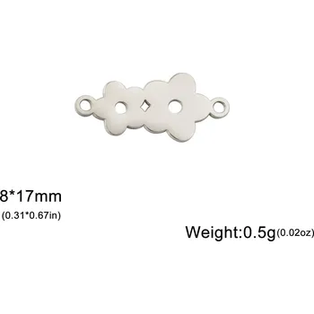 Přívěsek Přívěsky z oceli květiny | šperkové komponenty 5 ks - Styl 2 Ocel