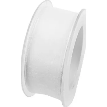 Stuha Stuha organzová INFINITY bílá 40 mm x 2 m (10,-Kč/m) (Stuha organzová, průsvitná, s vetkaným tenkým vlascem v obou okrajích)