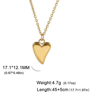 Náhrdelník Ocelový náhrdelník srdce | dámský šperk - Styl D Gold