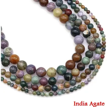 Korálek Minerální korálky na výrobu šperků | korálky pro náramky | přírodní kameny - Achát indický , 4mm 88 až 91ks